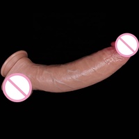 Dildo réaliste en silicone liquide couleur chair de 12,6 pouces avec ventouse puissante, pénis XXL noir, jouet sexuel réaliste pour femmes