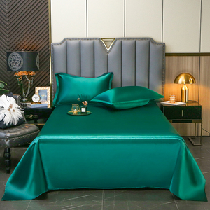 Mượt Ice mát sợi tấm ga trải giường thiết lập rửa sạch lụa giường bao gồm nhà tấm phẳng 100% polyester vết sang trọng mùa hè bộ đồ giường tấm thiết lập - Product Image 5