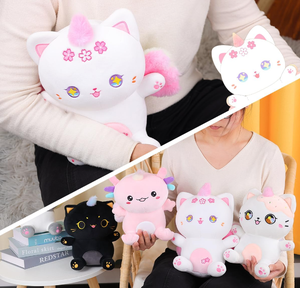 Nuovo <span class=keywords><strong>Peluche</strong></span> Creativo Unicorno Gatto 25CM Giocattolo Morbido con Ali Arcobaleno Giocattolo Colorato - Product Image 6