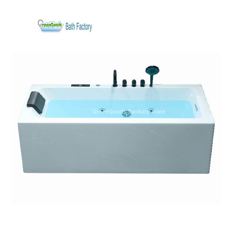 Baignoire à jets d'eau et à bulles d'air 67 pouces, baignoire pour Massage hydrophobe, livraison gratuite