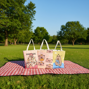 Bolsa de Tela Capibara 32x36cm, Linda Bolsa de Mano con Diseño de Animal para Mujeres y Niños - Product Image 2