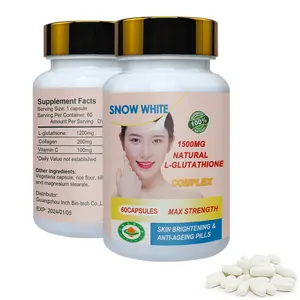 Pure Glutathione Capsule With Anti-aging And Collagen Skin Whitening Private Label Beauty White L-glutathione Capsules