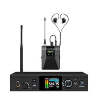 Système de monitoring intra-auriculaire stéréo professionnel IEM206TFT, 1 canal, sans fil, pour les performances sur scène