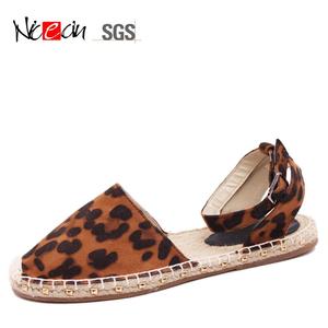 Nikecin — <span class=keywords><strong>Espadrilles</strong></span> léopard et cuir pour femmes, <span class=keywords><strong>Espadrilles</strong></span> à semelles compensées, sandales à motifs, léopard - Product Image 1