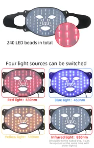 Led Mặt nạ trị liệu LED Làm Đẹp da liệu pháp ánh sáng Silicone ánh sáng đỏ LED trị liệu mặt nạ