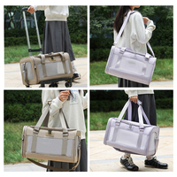 Sac de transport pliable et respirant pour animaux de compagnie, grande capacité, sac de voyage portable, pour petits chiens et chats, utilisation en extérieur