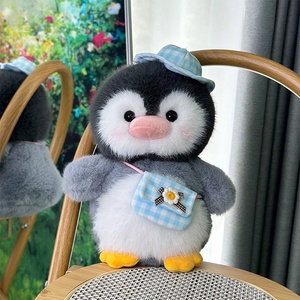 Peluche Pinguino Piccolo da 8 Pollici in Poliestere e Cotone PP, Bambola per Claw Machine, Animale Imbottito con Cappello Colorato, a Tema Acquario - Product Image 4