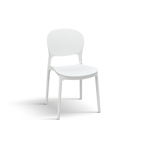 Ensemble de 4 chaises Anita en polypropylène blanc pour intérieur et extérieur - Product Image 1