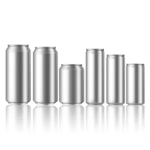 Fast shipping 250Ml 350 Ml 355Ml 500Ml 8.4Oz 12 Oz 16Oz Aluminum Soft Soda Cans With Aluminum Can Beer Lids