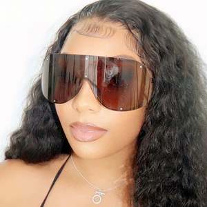 Gafas de Sol de Moda 2025 con Logotipo Personalizado, Lentes de Una Pieza sin Montura para Hombre, Protección UV400, Gafas de Sol Metálicas Extra Grandes Y2K para Mujer - Product Image 4