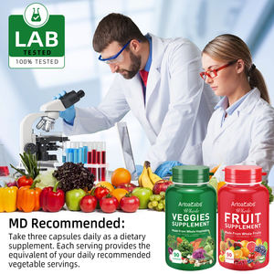 Vente en gros Marque privée Superaliments Fruits Légumes Capsules Bien-être global Vitamines Fruits entiers Légumes Supplément pour adulte - Product Image 3