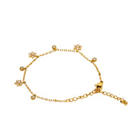 Bracelet en acier inoxydable et zircon pour femmes, bijoux minimalistes polyvalents à la mode, vente en gros