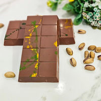 Chocolat de Dubaï Fournisseur direct d'usine Fabricant OEM Barre solide à motif avec confiture saveur noisette Barre de chocolat