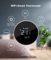 Comfurter Dual Ring Round 2 Pipe 4 Pipe Fan Coil System Tuya App Voice ControlProgrammable Room HVAC WiFi Smart Thermostat