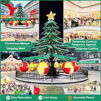 Manège Arbre de Noël mobile, manège à bascule de type carnaval, monté sur remorque, portable pour parcs d'attractions et événements extérieurs
