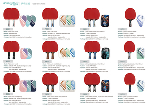 Professionale 2 giocatori <span class=keywords><strong>ping</strong></span> <span class=keywords><strong>pong</strong></span> pagaie racchette in fibra di carbonio e legno con fondo in gomma pale Pingpong - Product Image 3