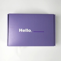 Boîtes en carton ondulé personnalisées avec impression de logo pour le commerce électronique, boîtes d'expédition en carton rose avec fermeture éclair et bande de déchirement