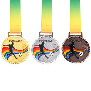 Medaglie da Calcio Personalizzate <span class=keywords><strong>2026</strong></span> Nuove in Oro, Argento e Bronzo con Nastro - Vendita Calda - Product Image 1