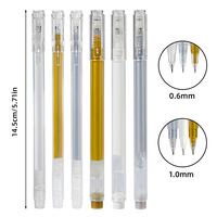 Stylos gel blancs, pointe fine 0,6 mm, 1,0 mm, encre opaque de qualité archivistique, stylos à encre opaque blanche de qualité archivistique pour dessin sur papier noir