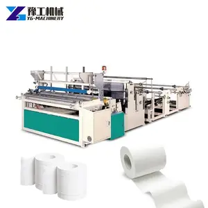 Computer automatic toilet tissue paper embossing rewinding making machine automatic kitchen towel machine