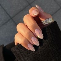 Coffrets cadeaux personnalisés de luxe ongles Diamante faux ongles naturels courts