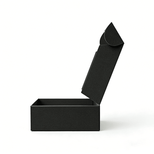 Boîtes d'emballage en carton ondulé noir mat personnalisées <span class=keywords><strong>avec</strong></span> impression « Merci » – Boîte d'expédition pour solutions d'expédition de marques minimalistes - Product Image 3