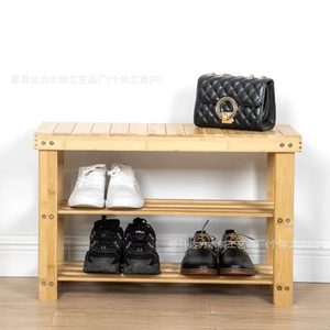 Wooden <b>Shoe</b> Rack With <b>Storage</b> Shelf For Entryway Home Living Room <b>Space</b> <b>Saving</b> Multi Layer Design - Product Image 2
