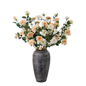 Fleur artificielle de mariage, petite rose, pomme de pin effet neige, plante verte, artisanat décoratif pour la remise des diplômes, produit artisanal - Product Image 5