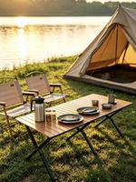 Table de pique-nique pliante rectangulaire portable en acier au carbone pour camping en plein air, style glamping, pour vendeurs de rue - Vente en gros