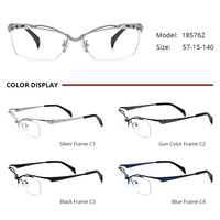 Gafas Borregls de Titanio para Hombre, Diseño 2025, Montura Semi-Rimless, Ligeras, Cuadradas, Modelo 185762