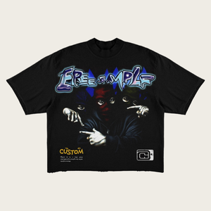 Camiseta Personalizada com LOGO DTG, Camisetas Masculinas Desgastadas, Streetwear Personalizado, Camisetas Oversize de Alta Qualidade, Camisetas Vintage Lavadas com Ácido - Product Image 1