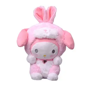 เปิดตัวใหม่ขายส่งSanrioedของเล่นตุ๊กตาสัตว์Kuromi Melodyของฉันน่ารักรักเพชรกระต่ายยัดไส้สัตว์ของเล่นตุ๊กตาSanrioed