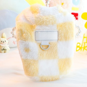 Vêtements pour chien : Pull en polaire à carreaux rose, bleu, jaune – Automne/Hiver – Adorable pour petits chiens et chiens Teddy - Product Image 2