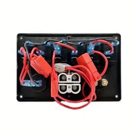 Panneau d'interrupteurs à bascule 4 voies étanche et pré-câblé 12V 24V avec prise allume-cigare USB et doubles prises d'alimentation