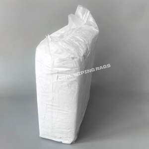 Trapos Industriales Blancos de Algodón 100% Sin Rayas, Trapos de Limpieza de Tejido Mixto Blanco - Product Image 1