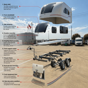 <span class=keywords><strong>Roulotte</strong></span> <span class=keywords><strong>in</strong></span> Alluminio Trainabile per Campeggio e Viaggi All'aperto - Product Image 2