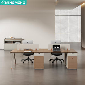 โต๊ะทำงานพนักงานสำนักงาน แบบมีฉากกั้น สำหรับ 4/8 คน โต๊ะคอมพิวเตอร์ โต๊ะทำงานพนักงานบัญชี ชุดโต๊ะและเก้าอี้สำนักงาน - Product Image 5