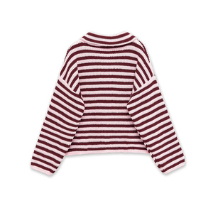Suéter de Punto con Cierre de Doble Cremallera a Rayas de Moda <span class=keywords><strong>Primavera</strong></span> 2026 ZATRHMBM, Suéter Cárdigan Retro Informal para <span class=keywords><strong>Mujer</strong></span> - Product Image 3