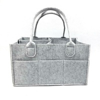 Sac de rangement pour couches en feutre non tissé classique, pochette de voyage durable, portable, grande capacité, rectangulaire, écologique, résistant à l'eau