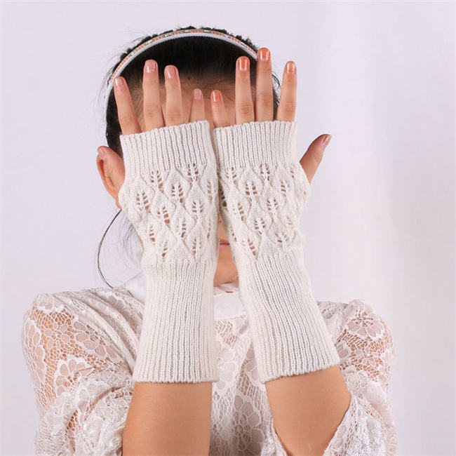 Allegorly Gants En Tricoté Arm Femme Manchettes En Tricot Gants De Bras Chauds Femmes Sans