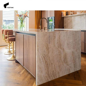 Tostone טבעי בז 'קוורציט מטבח מקורה אחד & חדר אמבטיה היהירות העליונה מרובעת לשימוש ביתי - Product Image 5