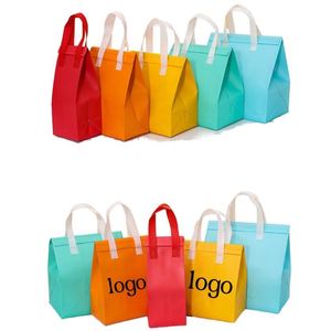 Bolsa Térmica Desechable Personalizada de Polipropileno No Tejido con Sellado Ultrasónico para Llevar Comida, Aislante para Hamburguesas, Pan y Pasteles, Reciclable - Product Image 1