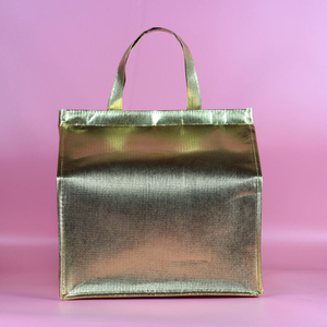 Sac isotherme SH en aluminium avec poignée, couleur argent/or, fermeture auto-agrippante, 7 pouces, capacité 10-50L - Product Image 6