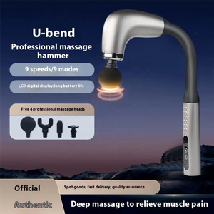 Masajeador Corporal Inalámbrico Recargable con 4 Cabezales de Masaje para Relajación y Recuperación Muscular Profunda en Cuello, Espalda, Piernas y Brazos - Product Image 4