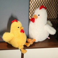 Jouets en peluche de grand coq, jouets en peluche de poussin jaune personnalisés pour cadeaux
