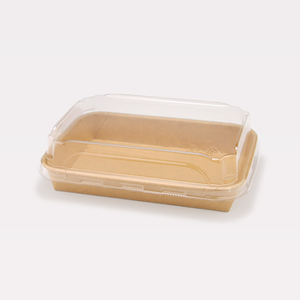 Eco-friendly Recycled Materials Rectangle Sushi <b>Box</b> Custom Logo Kraft Paper Disposable Food Container Outdoor Use - Product Image 4