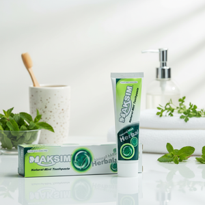 Dentifrice MAKSIM 130 grammes Dentifrice blanchissant rapide Dentifrice à la menthe fraîche - Product Image 1