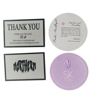 Tarjetas de Felicitación de Papel de Arte con Impresión a Doble Cara y Diseño de Logotipo Personalizado de Alta Calidad para Pequeñas Empresas, Tarjetas de Agradecimiento Personalizadas - Product Image 5