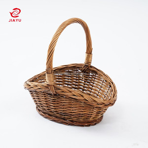 JY Luxo Presente De Casamento Set Round Small Willow Woven <span class=keywords><strong>Basket</strong></span> com Alça para Flores Frutas Outros Itens Pequenos - Product Image 3