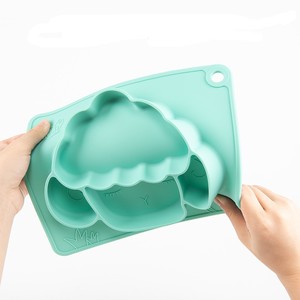 Plats pour enfants sans BPA plateau anti-chute avec succion Plato Silicone <span class=keywords><strong>bebe</strong></span>, assiette divisée pour bébés enfants de qualité alimentaire - Product Image 6